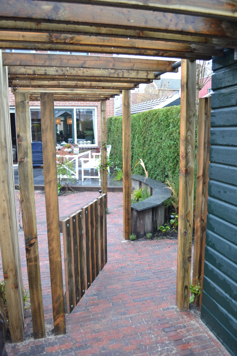 Houten pergola Wisse tuinen